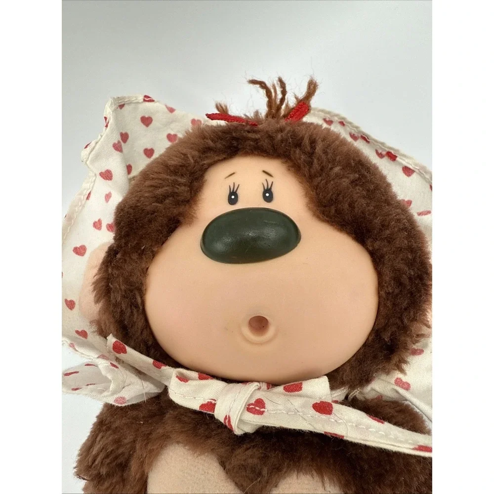 MATTEL Monkey Stuffed Heart Bonnet & Shorts EMOTIONS Plush Vintage 1984